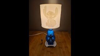 Lampe Stitch Lithophanie en impression 3D [upl. by Penoyer142]