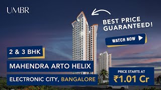 Mahendra Arto Helix  ☎️8800837166  2 amp 3 BHK Apartments for Sale in Electronic City Bangalore [upl. by Asante]