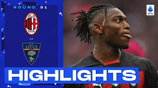 MilanLecce 20  Leao does it again for the Rossoneri Goals amp Highlights  Serie A 202223 [upl. by Nyasuh]