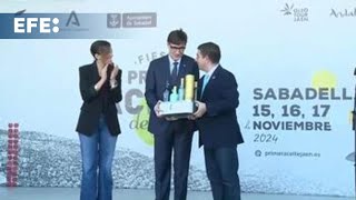 El primer aceite de la cosecha de 2024 de Jaén se presenta en Cataluña [upl. by Riha]