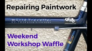 Repairing damaged bicycle paintwork Weekend workshop waffle Koga Miyata Signature World Traveller [upl. by Ennovyhs34]