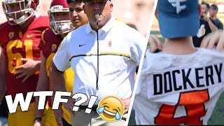 playing football at USC in an Oregon Jersey is a bad idea they hated us [upl. by Aicilyhp]