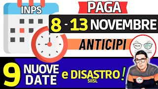 Inps PAGA 8 NOVEMBRE ⚡ DATE ANTICIPI RDC AUU PENSIONI AUMENTA BONUS SPESA 100€ MELONI 482€ INVALIDI [upl. by Esinahs]