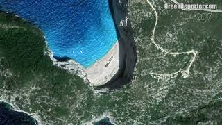 Satellite Timelapse Images of Navagio Beach on Zakynthos Greece [upl. by Nrubua738]