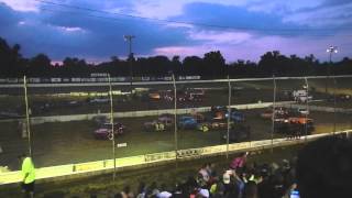 20150606 Silver Hill Lions Club Demolition Derby  Compact 4cyl [upl. by Nilknarf]