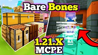 🟢 Textura BARE BONES para Minecraft PE 121X  Textura Minecraft Como en los TRÁILERS [upl. by Enyedy]