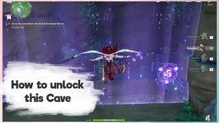 Go To The Cave Below The Grand Narukami Shrine Unlock How to unlock Below Narukami Shrine Genshin [upl. by Ardiedal12]