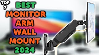 7 Best Single Monitor Arm Wall Mount  Top 7 Single Monitor Wall Mounts in 2024 [upl. by Aidile]