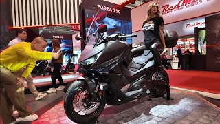 New 2025 HONDA FORZA 750 scooter at EICMA Italy [upl. by Ihculo]