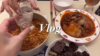 VLOG 손절한 친구랑 친구집에서 친구가 해준 밥먹기  10인분 미역국  인천 강화도 대하구이  두찜  LA갈비  묵은지김치찌개라면 [upl. by Pascal535]