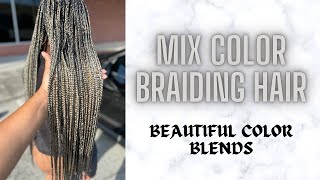 🤎Mix Braiding Hair Colors🩶 [upl. by Heda]