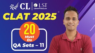 CLAT 2025  Quantitative Techniques  Quant Questions for CLAT  Must do QA Set  11 [upl. by Erlandson]