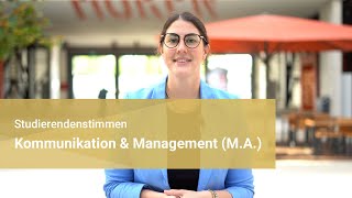 Studierendenstimmen Kommunikation amp Management MA [upl. by Carson132]