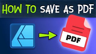 Affinity Designer How to Save as PDF [upl. by Aneelas67]