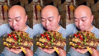 ASMR MUKBANG eating show fried noodles roasted pork egg vegetable rice yummy [upl. by Alrrats]