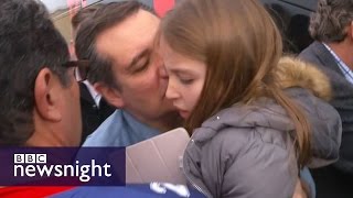 Ted Cruz kisses his daughter it doesnt go well  BBC Newsnight [upl. by Raknahs]