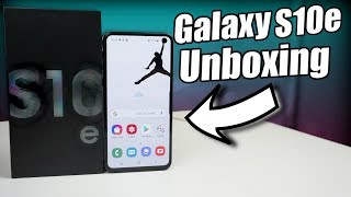 Samsung Galaxy S10e Prism Black Unboxing amp First Impressions [upl. by Ellehctim556]