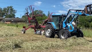 Multi species silage crop being baled [upl. by Odravde]