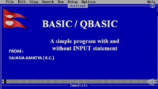 QBASIC PROGRAM WITH AND WITHOUT INPUT STATEMENT [upl. by Sanfo]