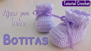 Ajuar zapatito para bebe en punto espuma de mar [upl. by Etak]