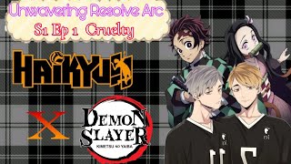 S1 Ep 1 Cruelty  Haikyuu X Demon Slayer Skit  Haikyuu Texts [upl. by Ahearn]