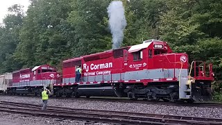 RJ Corman SD402 startup 8159 amp 3478 [upl. by Hale]