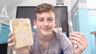 ASMR Eating Raw HoneyCombsticky soundseating sounds lovely ASMR s [upl. by Eirot]