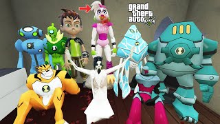 BEN 10 BÜTÜN KARAKTERLERİ ASILI DUVARDAN GLAMROCK CHİCAYI KURTARDI  GTA 5 [upl. by Kavita585]