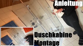 Duschkabine Schulte MasterClass Glas Montageanleitung aufbauen anbringen und versiegeln DIY [upl. by Hershel]