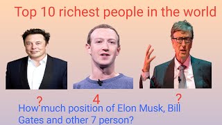 Top 10 richest people in the world Who is the number 1 person [upl. by Sinclare]