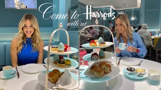 Come to Harrods with us Afternoon Tea at the Tiffany Cafe amp Beauty Halls  Rachel and Megan [upl. by Allveta]