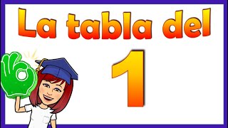 TABLA DEL 1 👉Aprende la tabla de multiplicar del 1📌Video educativo [upl. by Nosnek]