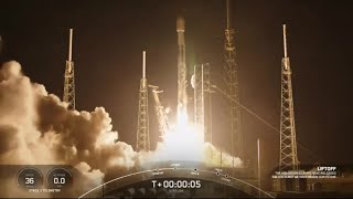 Blastoff SpaceX launches Starlink batch nails 300th booster landing [upl. by Yeffej]