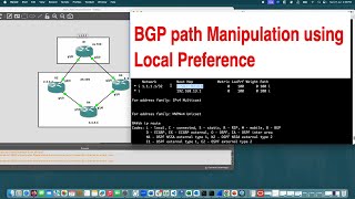 BGP path manipulation lab using Local preference Value  CCNA day 27 [upl. by Zerimar]