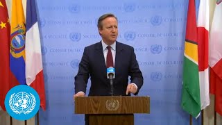 United Kingdom on Ukraine  Media Stakeout  Security Council  United Nations [upl. by Adham811]