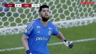 FLAMENGO X ATLETICO GO  GAMEPLAY PES 2021 [upl. by Buyse]