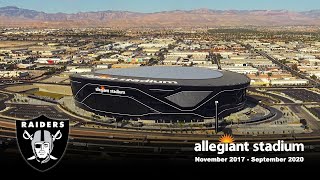 Raiders Allegiant Stadium  Mustsee 4K timelapse movie [upl. by Ruvolo]