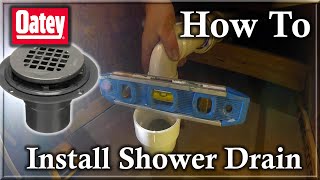 How To Install Oatey Shower Drain on Plywood Subfloor [upl. by Yenrab116]