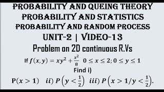 2D continuous Random variables finding probability of a Region  PQT PRP PampS UNIT2  VIDEO13 [upl. by Yle]