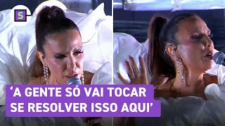 Ivete Sangalo para trio após fã passar mal em Salvador [upl. by Nydnarb]