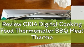 Review ORIA Digital Cooking Food Thermometer BBQ Meat Thermometer With Double Probe [upl. by Alleras]