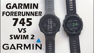 Comparativa de Reloj Garmin forerunner 745 vs Swim 2 deportivos smartwatch funciones para deportes [upl. by Gnivri644]