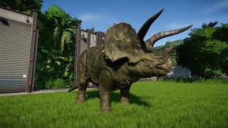 Jurassic World Evolution Suchomimus vs Triceratops Base Genome [upl. by Deadman]