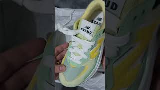 Unboxing  Staud x New Balance 5740 Agave Green No Free Bag [upl. by Belvia]