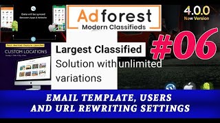 Adforest  Email Template Users and URL Rewriting Settings in Adforest Theme Setup [upl. by Sucirdor914]