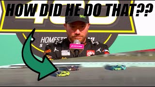 Tyler Reddick Relives Electric Last Lap at Homestead quotNot Expecting it to Workquot [upl. by Assyli486]