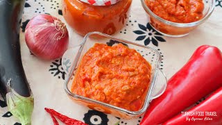 AJVAR  Best Summer Dip With Grilled Red Pepper amp Eggplant [upl. by Lenod]