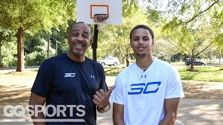 Can Steph Curry Beat Dad Dell in a Game of HORSE  GQ Sports [upl. by Cecilla964]