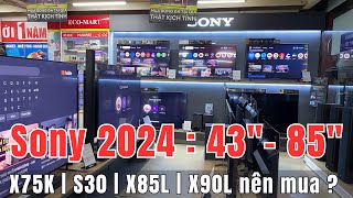 Tivi Sony 2024 nên chọn mua mẫu nào  X75K  S30  X90L  X85L  Chân Ngắn TV [upl. by Rabjohn]