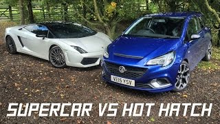 Vauxhall Corsa VXR vs Lamborghini [upl. by Rolando]